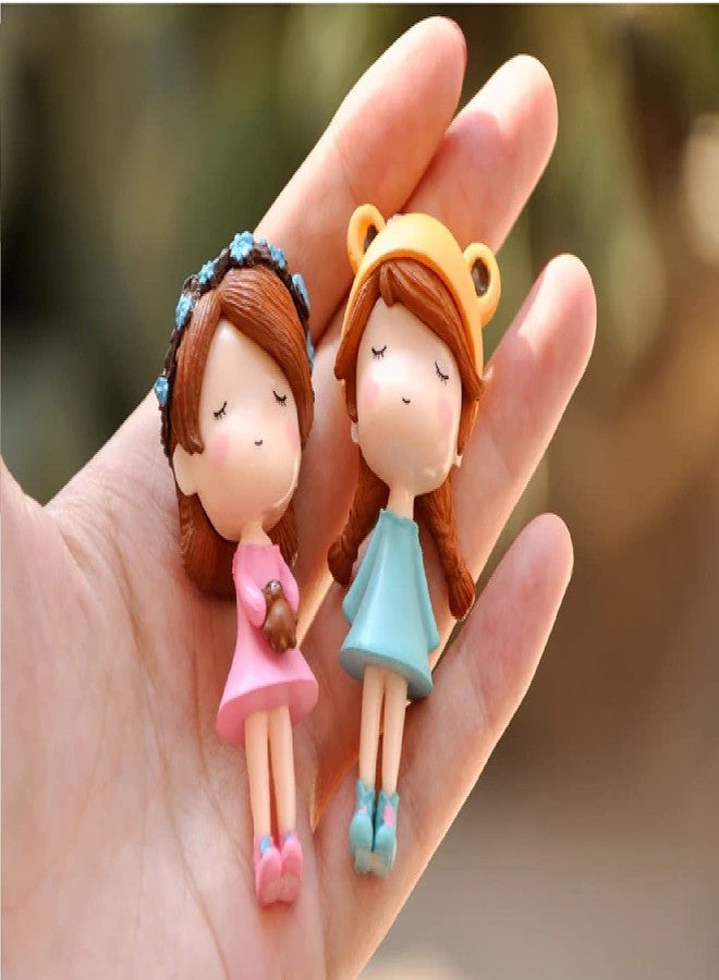 BHOOLU&GOOLU Polyvinyl Chloride Cute Fairy Girl Figurines Action Figures - 4 Pcs Set (Hight : 6 Cm, Multicolor) - Image 3